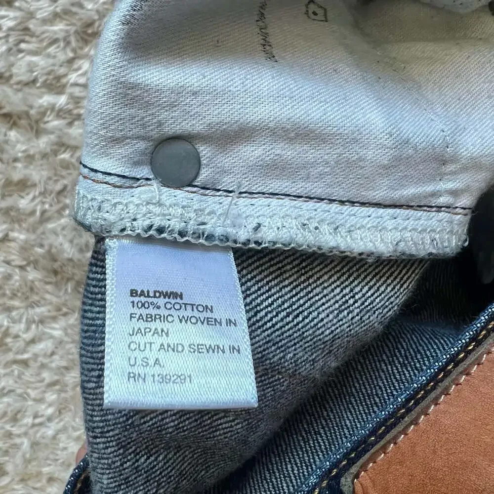 Baldwin The Reed The Classic Straight Japanese Selvedge Jeans Sz 30